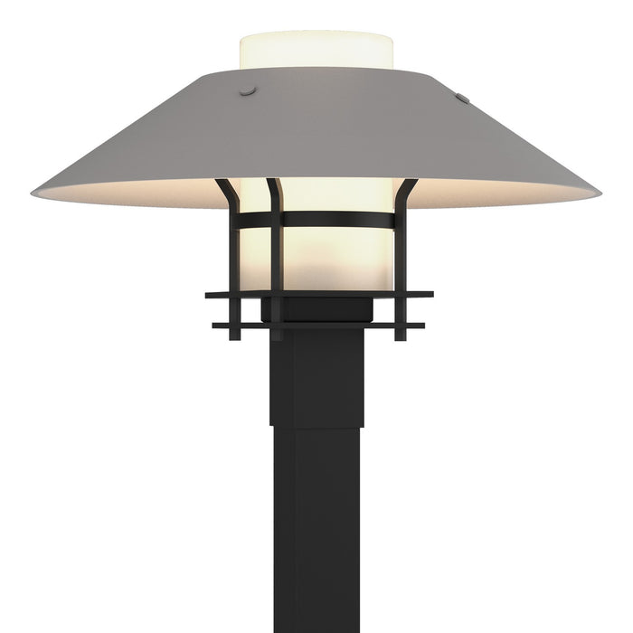 Henry Outdoor Post Light in Coastal Black with Coastal Burnished Steel Accent - 344227-SKT-80-78-GG0026 by Hubbardton Forge