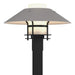 Henry Outdoor Post Light in Coastal Black with Coastal Burnished Steel Accent - 344227-SKT-80-78-GG0026 by Hubbardton Forge