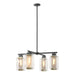 Polaris Outdoor 4-Light Pendant in Coastal Black with Coastal Gold Accent - 364213-SKT-MULT-80-70-ZM0093 by Hubbardton Forge