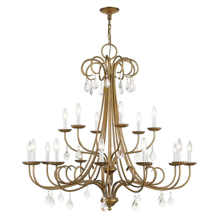 40870-48- Daphne 18-Light Chandelier in Antique Gold Leaf by Livex Lighting