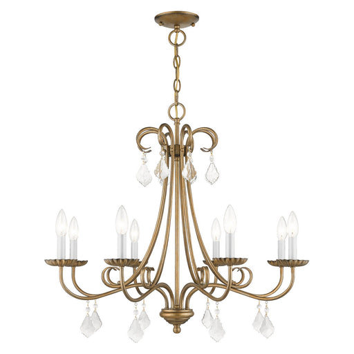 40878-48- Daphne 8-Light Chandelier in Antique Gold Leaf by Livex Lighting