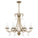 40878-48- Daphne 8-Light Chandelier in Antique Gold Leaf by Livex Lighting