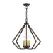 40925-92- Prism 5-Light Chandelier in English Bronze with Antique Brass by Livex Lighting