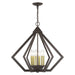 40926-92- Prism 6-Light Chandelier in English Bronze with Antique Brass by Livex Lighting