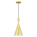 41185-33- Waldorf 1-Light Pendant in Soft Gold with Polished Brass by Livex Lighting