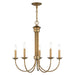 42685-48- Estate 5-Light Chandelier in Antique Gold Leaf by Livex Lighting