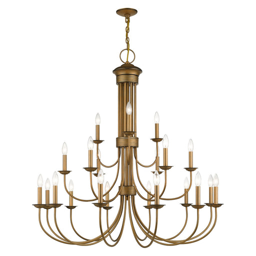 42688-48- Estate 21-Light Chandelier in Antique Gold Leaf by Livex Lighting