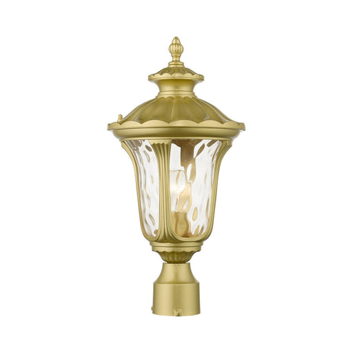 7855-33- Oxford 1-Light Outdoor Post Top Lantern in Soft Gold by Livex Lighting