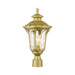 7855-33- Oxford 1-Light Outdoor Post Top Lantern in Soft Gold by Livex Lighting