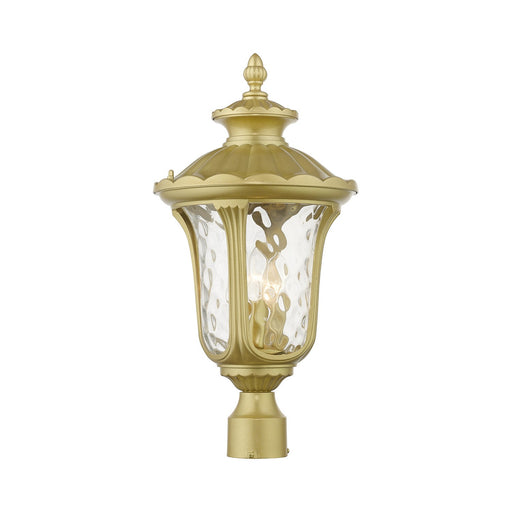 7859-33- Oxford 3-Light Outdoor Post Top Lantern in Soft Gold by Livex Lighting