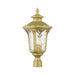 7859-33- Oxford 3-Light Outdoor Post Top Lantern in Soft Gold by Livex Lighting