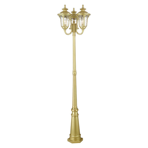 7866-33- Oxford 3-Light Post Mount in Soft Gold by Livex Lighting