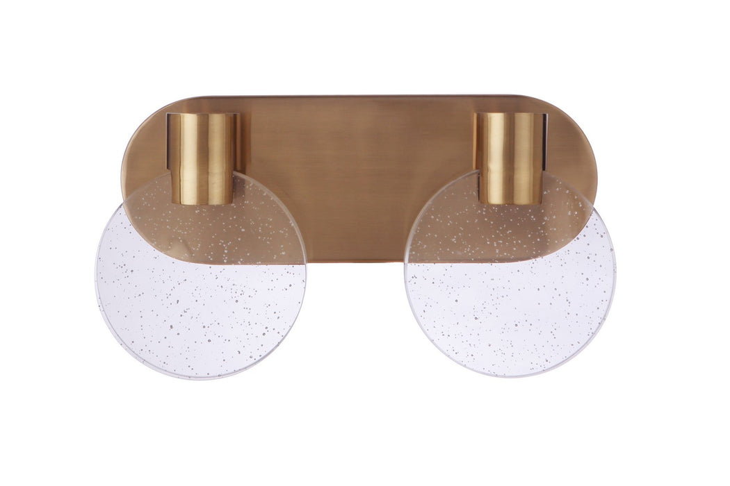 15114SB-LED- Glisten LED Vanity in Satin Brass by Craftmade