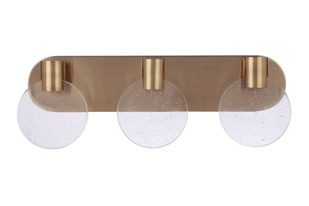 15122SB-LED- Glisten LED Vanity in Satin Brass by Craftmade