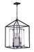 58094-FBSB- Aaron 4-Light Pendant in Flat Black/Satin Brass by Craftmade