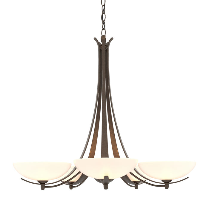 Aegis 5 Arm Chandelier in Bronze - 101261-SKT-05-GG0123 by Hubbardton Forge