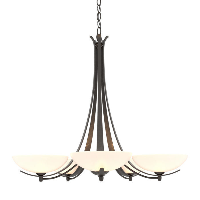 Aegis 5 Arm Chandelier in Oil Rubbed Bronze - 101261-SKT-14-GG0123 by Hubbardton Forge