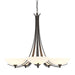 Aegis 5 Arm Chandelier in Oil Rubbed Bronze - 101261-SKT-14-GG0123 by Hubbardton Forge