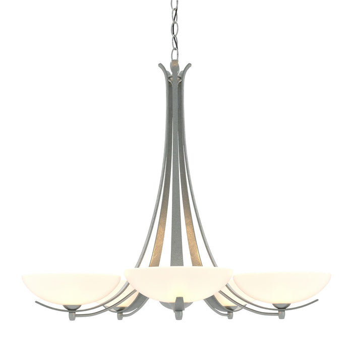 Aegis 5 Arm Chandelier in Vintage Platinum - 101261-SKT-82-GG0123 by Hubbardton Forge