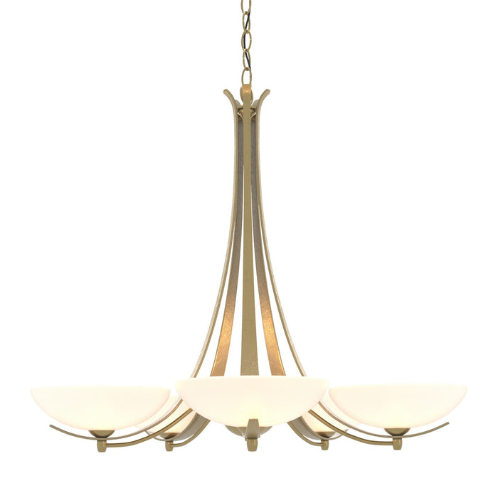 Aegis 5 Arm Chandelier in Modern Brass - 101261-SKT-86-GG0123 by Hubbardton Forge