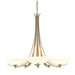 Aegis 5 Arm Chandelier in Modern Brass - 101261-SKT-86-GG0123 by Hubbardton Forge