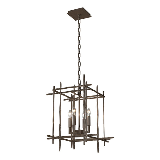 Tura 4-Light Small Chandelier in Bronze - 101315-SKT-05 by Hubbardton Forge