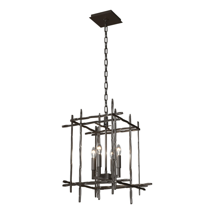 Tura 4-Light Small Chandelier in Oil Rubbed Bronze - 101315-SKT-14 by Hubbardton Forge