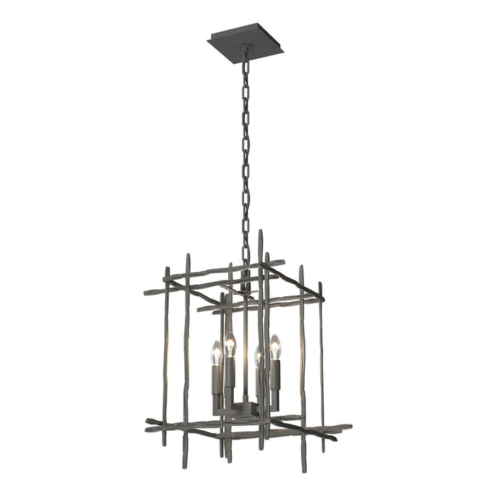 Tura 4-Light Small Chandelier in Natural Iron - 101315-SKT-20 by Hubbardton Forge