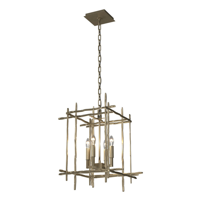 Tura 4-Light Small Chandelier in Soft Gold - 101315-SKT-84 by Hubbardton Forge