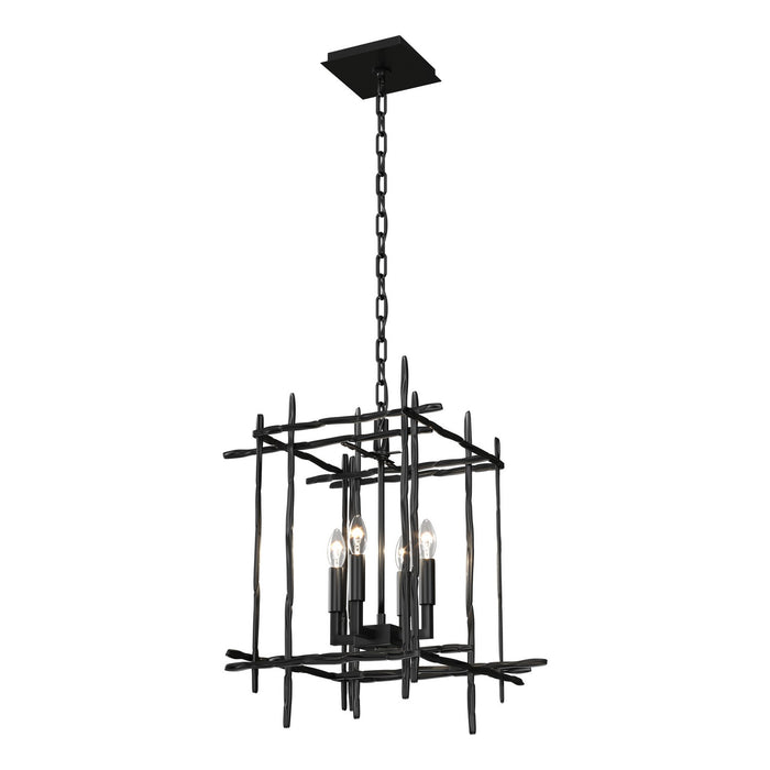 Tura 4-Light Small Chandelier in Ink - 101315-SKT-89 by Hubbardton Forge