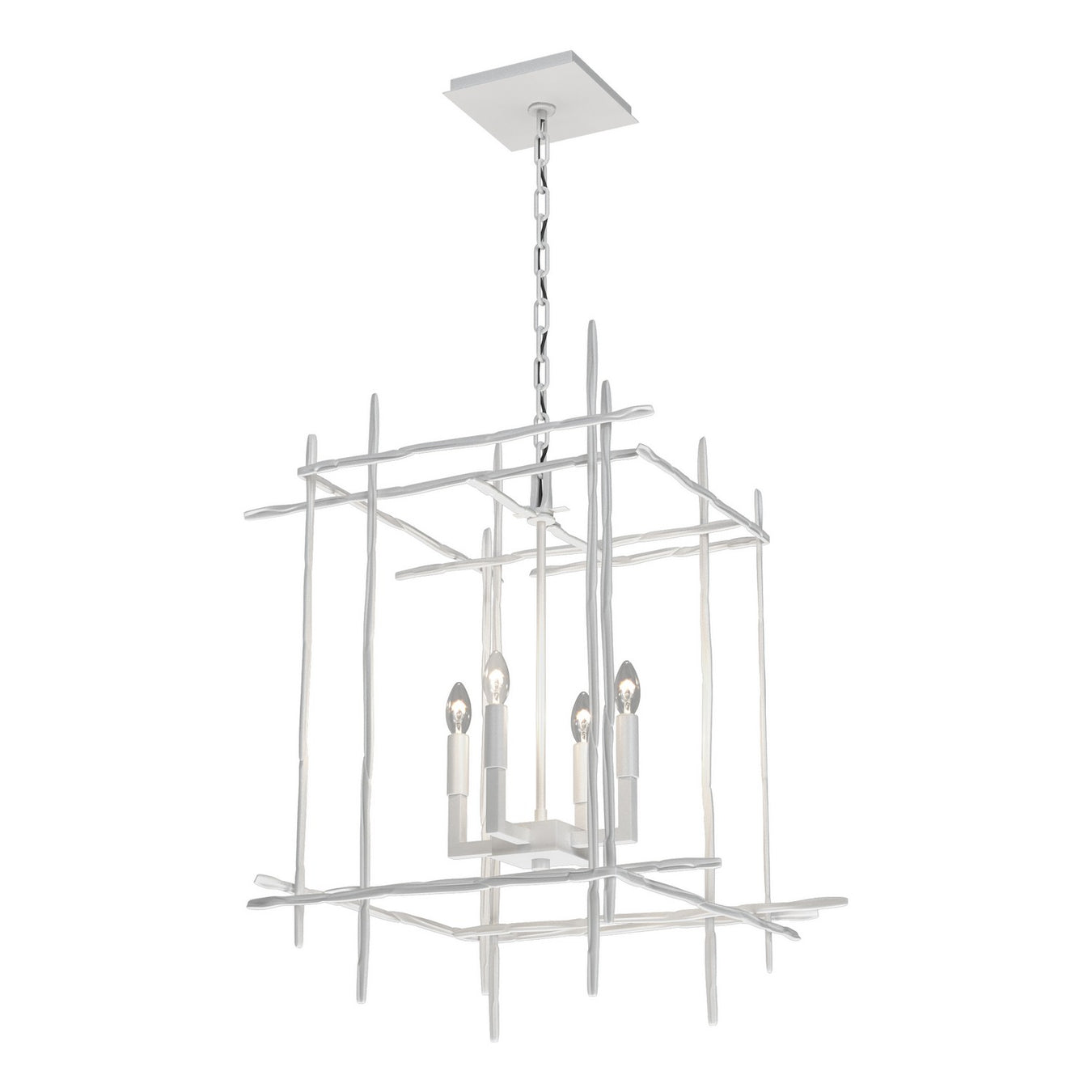 Tura 4-Light Medium Chandelier in White - 101316-SKT-02 by Hubbardton Forge