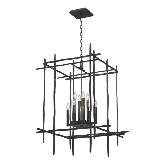 Tura 8-Light Large Chandelier in Black - 101317-SKT-10 by Hubbardton Forge