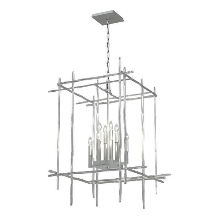 Tura 8-Light Large Chandelier in Vintage Platinum - 101317-SKT-82 by Hubbardton Forge