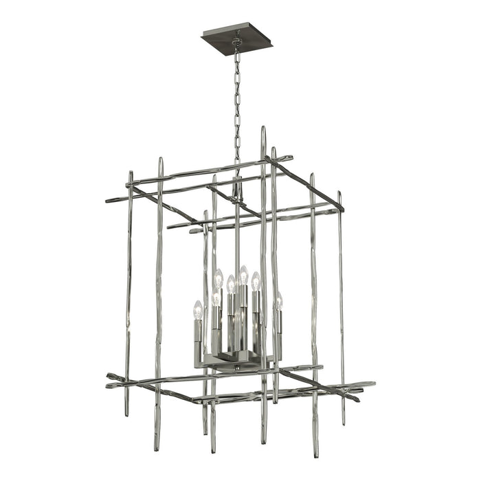 Tura 8-Light Large Chandelier in Sterling - 101317-SKT-85 by Hubbardton Forge