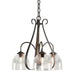 Sweeping Taper 3 Arm Chandelier in Dark Smoke - 101441-SKT-07-LL0001 by Hubbardton Forge