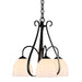 Sweeping Taper 3 Arm Chandelier in Black - 101441-SKT-10-GG0001 by Hubbardton Forge