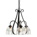 Sweeping Taper 3 Arm Chandelier in Black - 101441-SKT-10-LL0001 by Hubbardton Forge