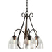 Sweeping Taper 3 Arm Chandelier in Oil Rubbed Bronze - 101441-SKT-14-LL0001 by Hubbardton Forge