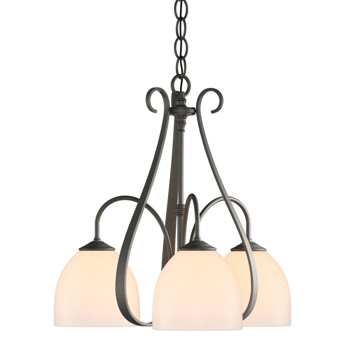 Sweeping Taper 3 Arm Chandelier in Natural Iron - 101441-SKT-20-GG0001 by Hubbardton Forge