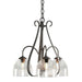 Sweeping Taper 3 Arm Chandelier in Natural Iron - 101441-SKT-20-LL0001 by Hubbardton Forge