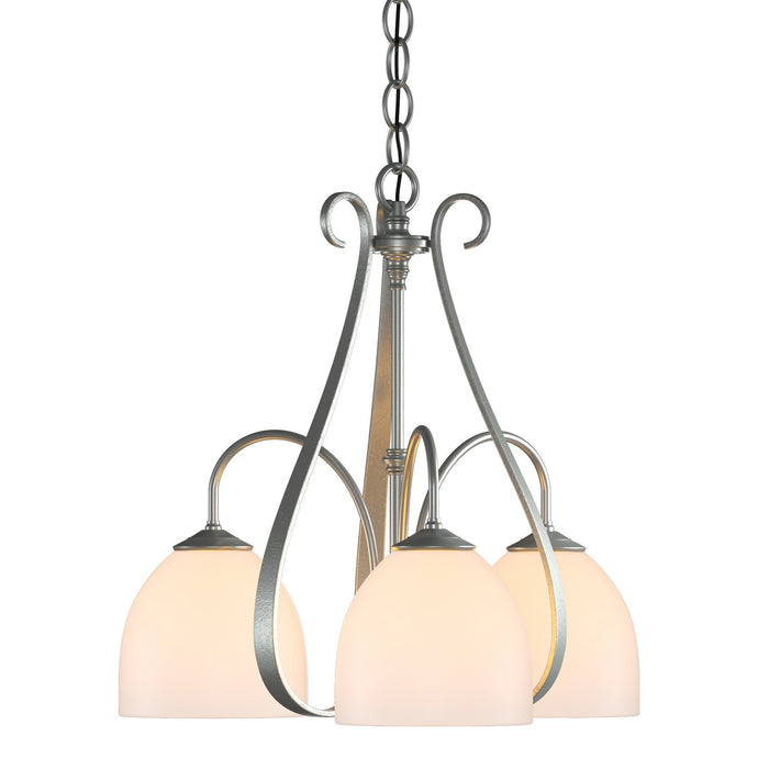 Sweeping Taper 3 Arm Chandelier in Vintage Platinum - 101441-SKT-82-GG0001 by Hubbardton Forge