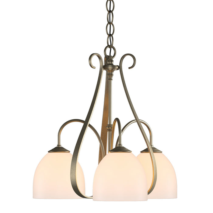 Sweeping Taper 3 Arm Chandelier in Soft Gold - 101441-SKT-84-GG0001 by Hubbardton Forge