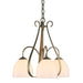 Sweeping Taper 3 Arm Chandelier in Soft Gold - 101441-SKT-84-GG0001 by Hubbardton Forge