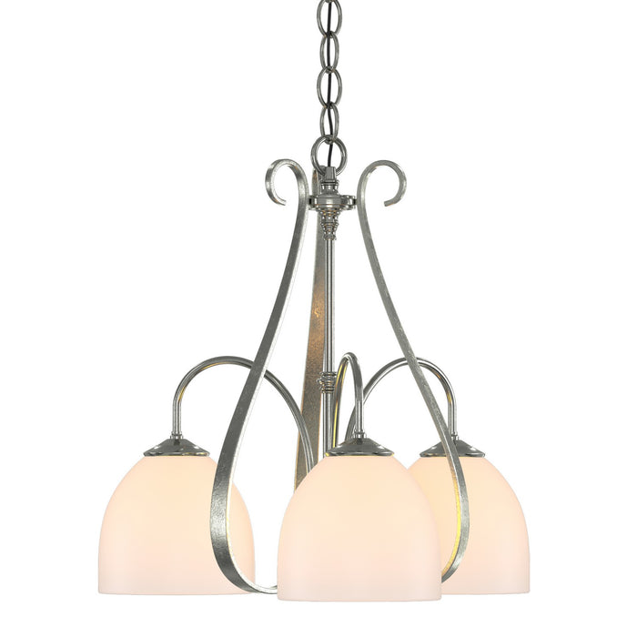 Sweeping Taper 3 Arm Chandelier in Sterling - 101441-SKT-85-GG0001 by Hubbardton Forge