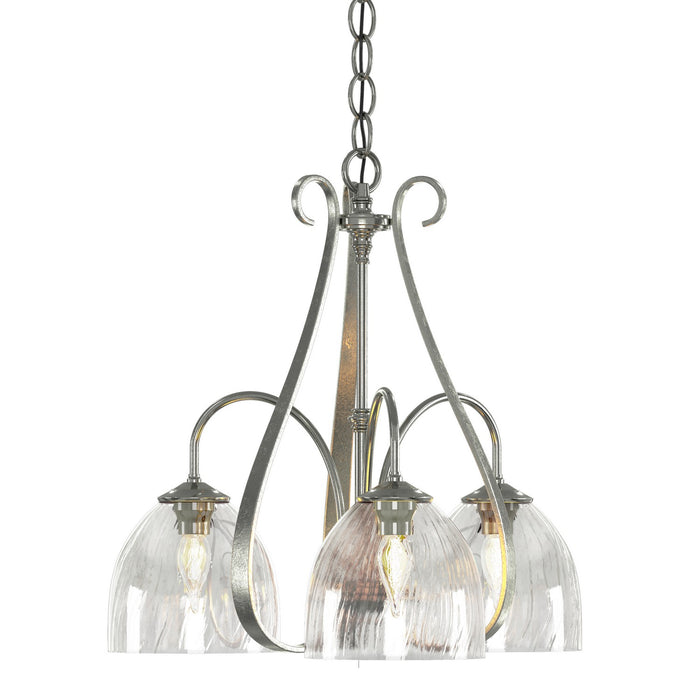 Sweeping Taper 3 Arm Chandelier in Sterling - 101441-SKT-85-LL0001 by Hubbardton Forge