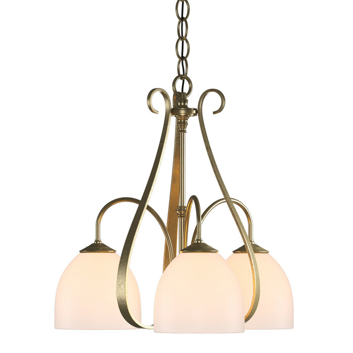 Sweeping Taper 3 Arm Chandelier in Modern Brass - 101441-SKT-86-GG0001 by Hubbardton Forge