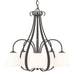 Sweeping Taper 5 Arm Chandelier in Dark Smoke - 101445-SKT-07-GG0001 by Hubbardton Forge