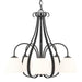 Sweeping Taper 5 Arm Chandelier in Black - 101445-SKT-10-GG0001 by Hubbardton Forge