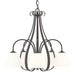 Sweeping Taper 5 Arm Chandelier in Oil Rubbed Bronze - 101445-SKT-14-GG0001 by Hubbardton Forge