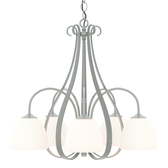 Sweeping Taper 5 Arm Chandelier in Vintage Platinum - 101445-SKT-82-GG0001 by Hubbardton Forge